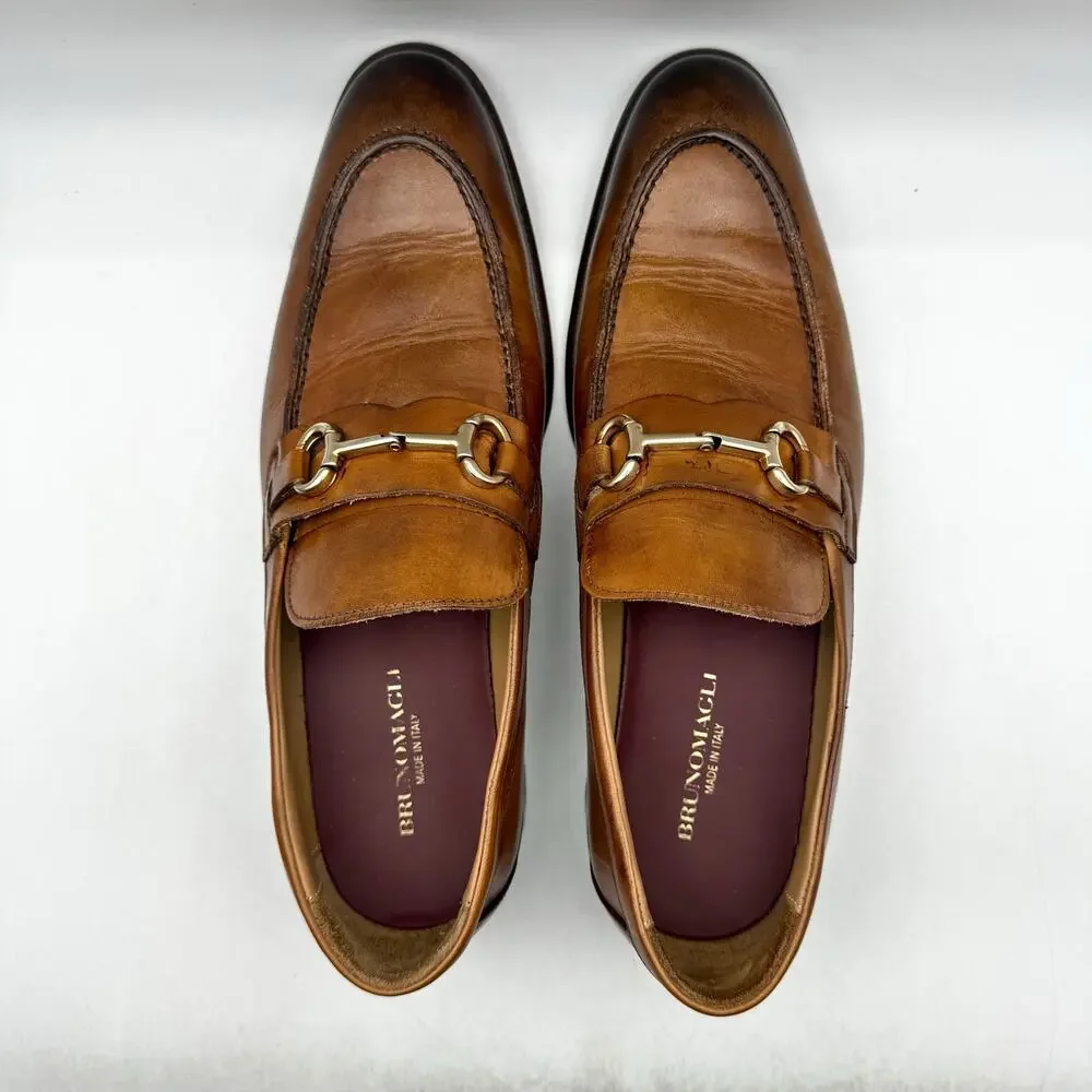 Bruno Magli Mens Alessandro Loafers US 11 M EU 44 Brown Leather